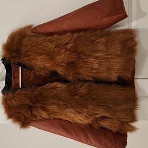 NWOT Genuine Fox Fur leather and shearling Coat Only One Available